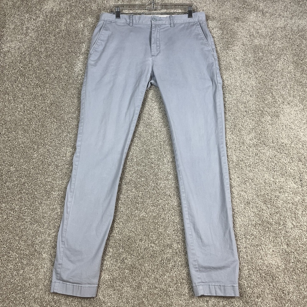 J‎ Crew 250 Skinny Pants Mens 33x34 Gray Stretch Cotton Slim Fit Reimagined